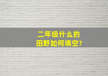 二年级什么的田野如何填空?