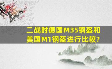 二战时德国M35钢盔和美国M1钢盔进行比较?