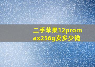 二手苹果12promax256g卖多少钱(