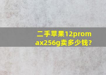 二手苹果12promax256g卖多少钱?