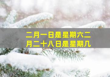 二月一日是星期六,二月二十八日是星期几