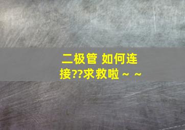 二极管 如何连接??求救啦～～