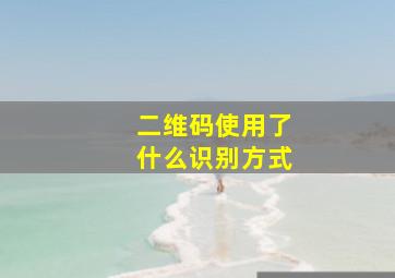 二维码使用了什么识别方式