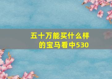 五十万能买什么样的宝马,看中530