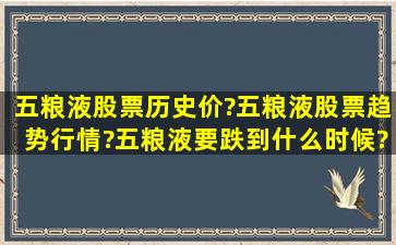 五粮液股票历史价?五粮液股票趋势行情?五粮液要跌到什么时候?