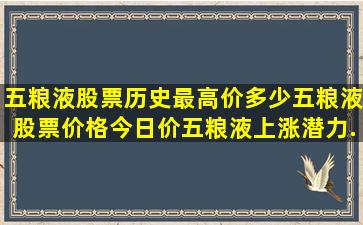 五粮液股票历史最高价多少(五粮液股票价格今日价(五粮液上涨潜力...