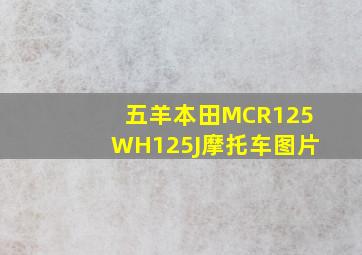 五羊本田MCR125WH125J摩托车图片