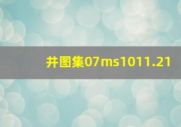 井图集07ms1011.21