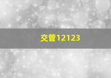 交管12123,