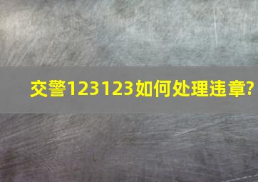 交警123123如何处理违章?