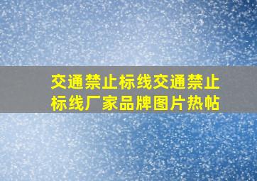 交通禁止标线交通禁止标线厂家、品牌、图片、热帖