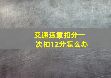 交通违章扣分一次扣12分,怎么办