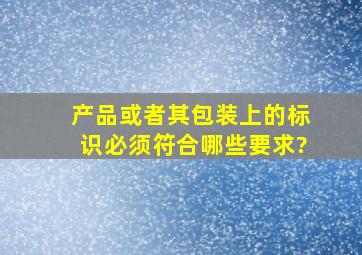 产品或者其包装上的标识必须符合哪些要求?