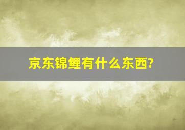 京东锦鲤有什么东西?