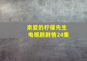 亲爱的柠檬先生电视剧剧情24集