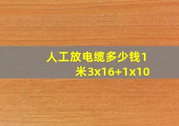 人工放电缆多少钱1米3x16+1x10