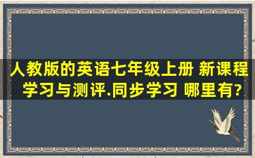 人教版的英语七年级上册 新课程学习与测评.同步学习 哪里有?