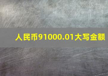 人民币91000.01大写金额