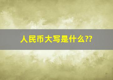 人民币大写是什么??