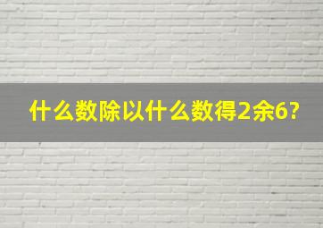 什么数除以什么数得2余6?