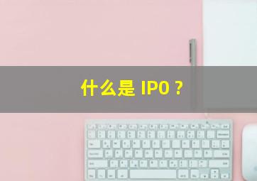 什么是 IP0 ?