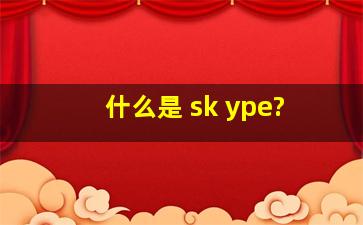 什么是 sk ype?