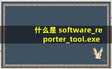 什么是 software_reporter_tool.exe?