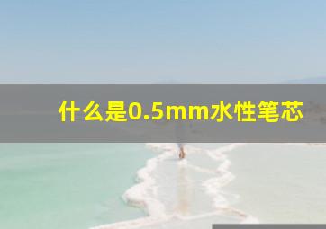 什么是0.5mm水性笔芯