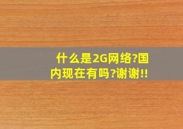 什么是2G网络?国内现在有吗?谢谢!!