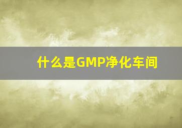 什么是GMP净化车间