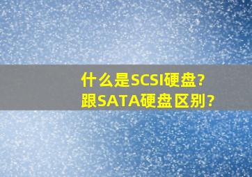 什么是SCSI硬盘?跟SATA硬盘区别?