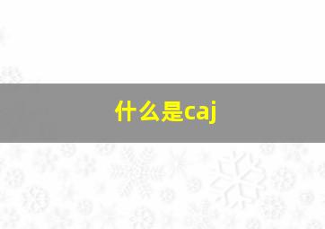 什么是caj