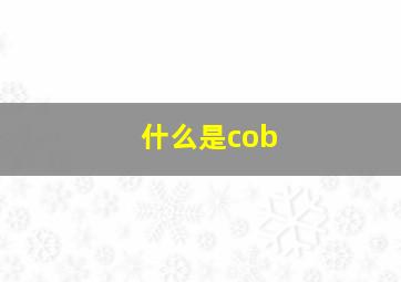 什么是cob