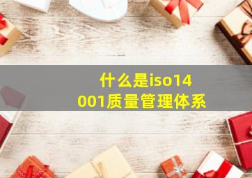 什么是iso14001质量管理体系