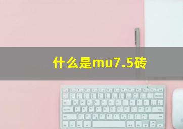 什么是mu7.5砖(