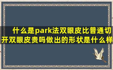 什么是park法双眼皮,比普通切开双眼皮贵吗,做出的形状是什么样的,能...