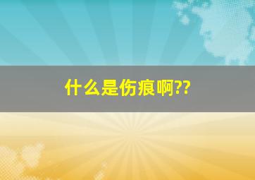 什么是伤痕啊??