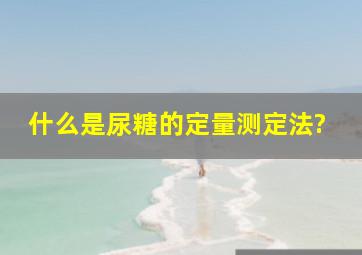 什么是尿糖的定量测定法?