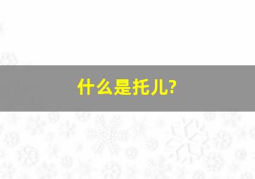 什么是托儿?