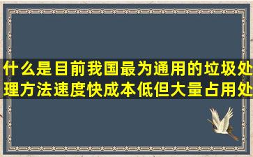 什么是目前我国最为通用的垃圾处理方法速度快成本低但大量占用处理...