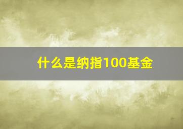 什么是纳指100基金(