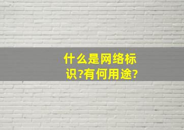 什么是网络标识?有何用途?