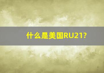 什么是美国RU21?