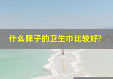 什么牌子的卫生巾比较好?