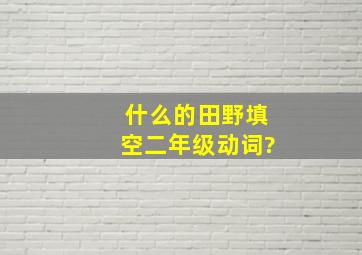 什么的田野填空二年级动词?