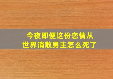 今夜,即便这份恋情从世界消散男主怎么死了