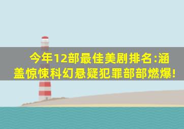 今年12部最佳美剧排名:涵盖惊悚、科幻、悬疑、犯罪,部部燃爆!