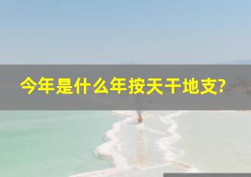 今年是什么年(按天干地支)?