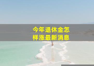 今年退休金怎样涨最新消息