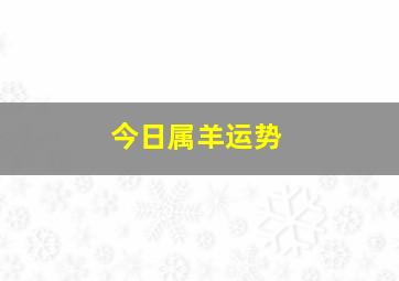 今日属羊运势